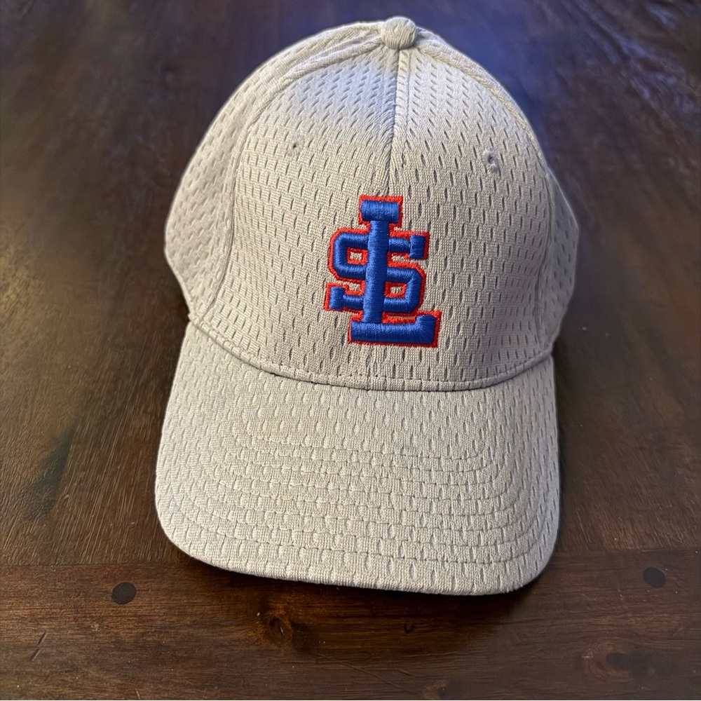 Gray Baseball Cap SL with Red‎ and Blue Logo